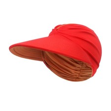 Sun Visor Hats for Women Wide Brim Foldable Summer Ponytail Cap Beach Zip-Off