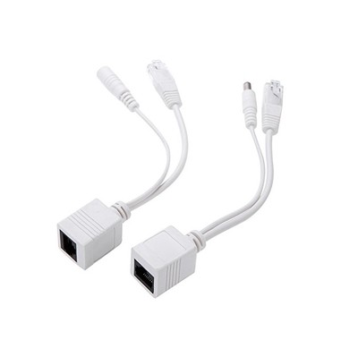 1PCS Power Over Ethernet Passive PoE Adapter Injector + Splitter Kit PoE Cable 