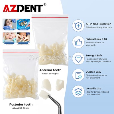 Dental Temporary Resin Teeth Crown Material for Anterior Molar Posterior Tooth