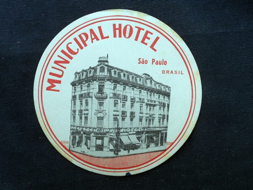 Étiquette De Valise Vintage - Hôtel Excelsior Sao Paulo, Brésil, Années 50