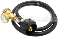 4 Feet Propane LP High Pressure BQQ Grill Hose w/ Gas Tank Gauge Leak Detector