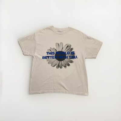 Get Some Sleep The World Is Better With You Flower T-Shirt White XL