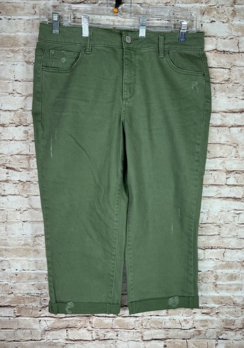 Time and Tru Women's 32W Plus Knit Army 