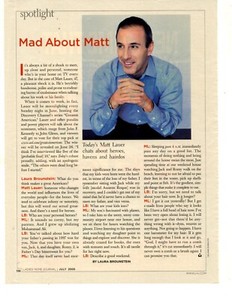 News Host MATT LAUER - 35 separate, original clippings pages lot