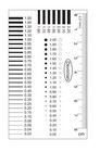 5-Pack Transparent Crack Width Gauge, Surface Defect Inspection Tool (0.01mm)