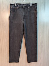 Vintage Levi's Jeans 38x32 Made in USA Black 550 90s Relaxed Tapered Denim