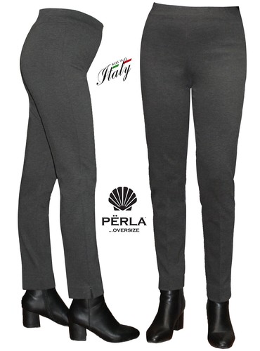 PANTALONE DONNA INVERNALE SIGARETTA MADE IN ITALY PERLA OVERSIZE tinta  unita | eBay