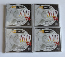 LOT OF 4 HI SPACE MD 74 EXTRA HIGH DIGITAL GRADE MINI DISC  SEALED 