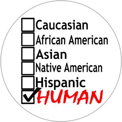 Race Checklist Human - 3 Pack Circle Stickers 3'' x 3''