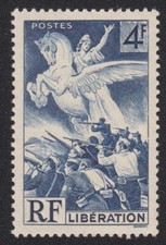 Libération France TIMBRE N° 669 Y&T bleu 1945 4f NEUF 80 ans!