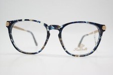 Vintage Glasses Faconnable THUYA Blue Multicolored Gold Oval Glasses Frame