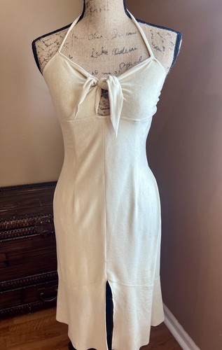 Bebe Beige Genuine Suede Dress Size XS - Picture 3 of 5
