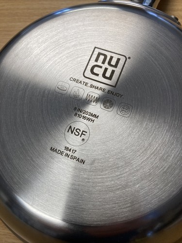 NUCU Vollrath 8 Inch Stainless Steel Frying Pan Heavy Duty Commercial New Spain - Picture 8 of 18
