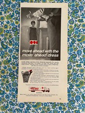 Vintage 1969 Red Ball Movers Print Ad Transit Freight Company