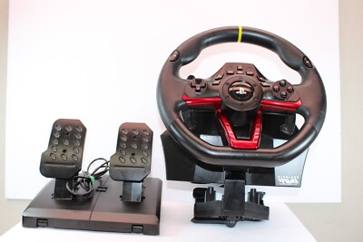 Hori Racing Wheel RWA PS4 Steering Wheel & Pedals - Red/Black | eBay