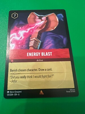 Disney Lorcana Azurite Sea - 131/204 - Energy Blast - Rare Non Foil | eBay