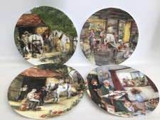 vintage Royal Doulton Susan Neale 'Old Country Crafts' Plates x 4 Dated 1990-92