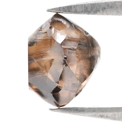 ●ONE BRILLIANT● LiliaOB544Black Brown 5009360795 1.99 Ct Natural Loose Rough Cut Diamond 7.30 MM Brown Color