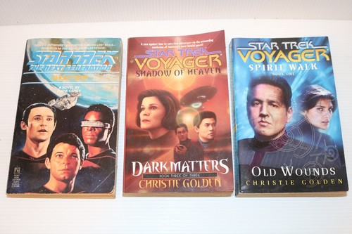 Lot of 17 Vintage STAR TREK Paperback Books, VOYAGER, NEXT GENERATION, plus... - Foto 6 di 16