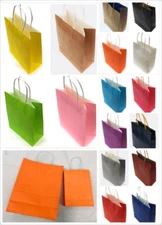 Party Bags - Kraft Paper Carrier Gift Loot Bag with Twisted Handle - Cheapest