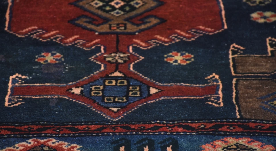 Alfombra geométrica tribal vintage turca 4' 3" x 6' 8" marrón anudada a mano Foto 3 de 3