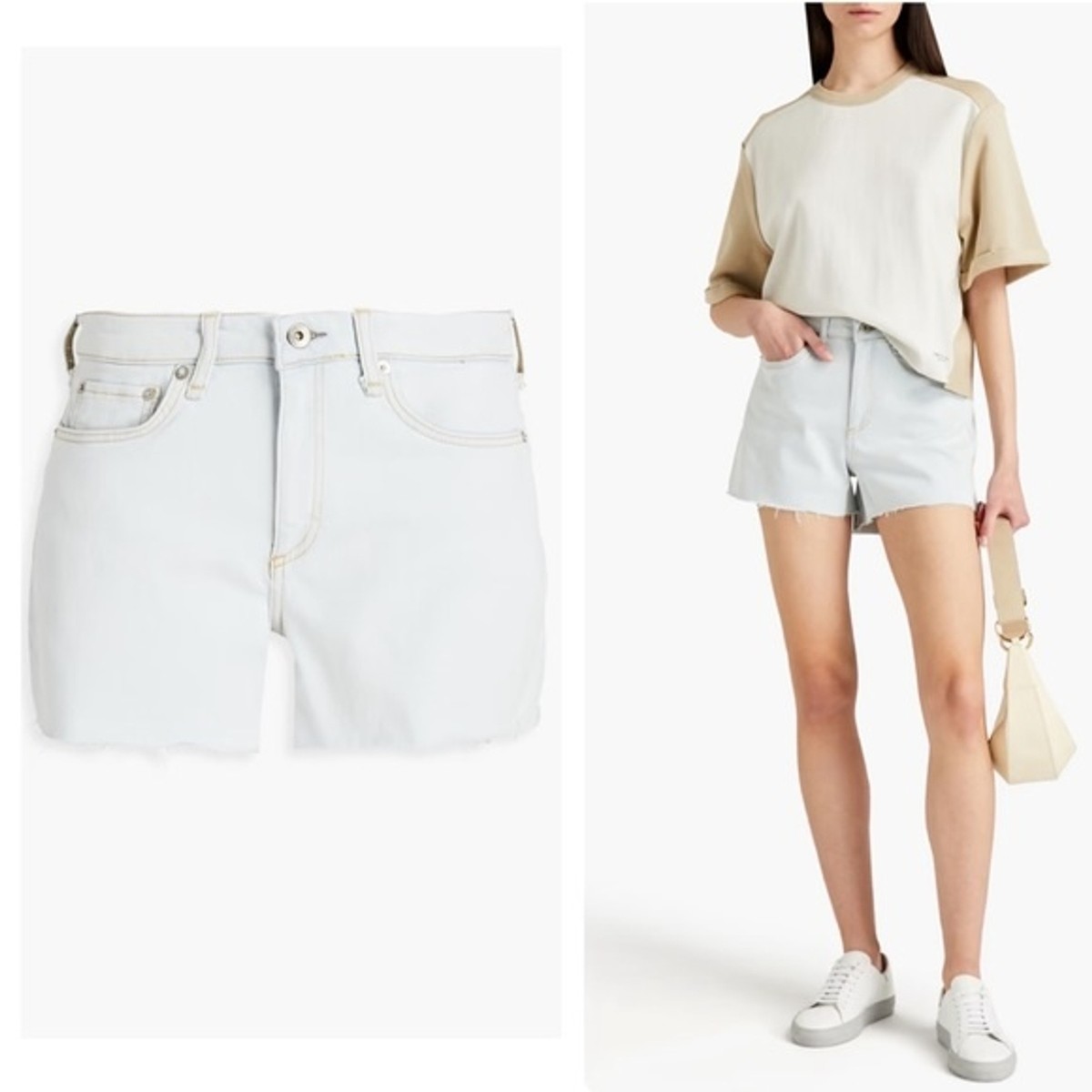 Rag & Bone Dre Loopback Light Blue Wash Low-Rise Denim