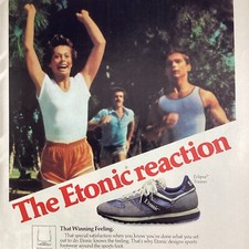Etonic Sneaker Print Ad Original Vintage 1981 Rare Brockton MA Maine Eclipse