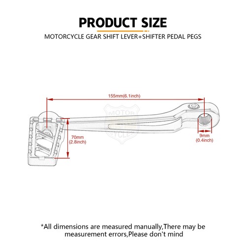 Heel Toe Gear Shift Lever Shifter Pegs For Harley Touring Road King Road Glide - Picture 7 of 7