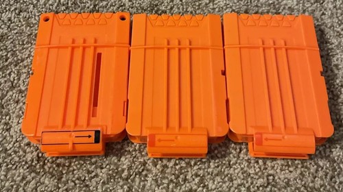 Lot of 3 Nerf N-Strike Elite 6 Round Ammo Dart Gun Clip Magazine Replacement
