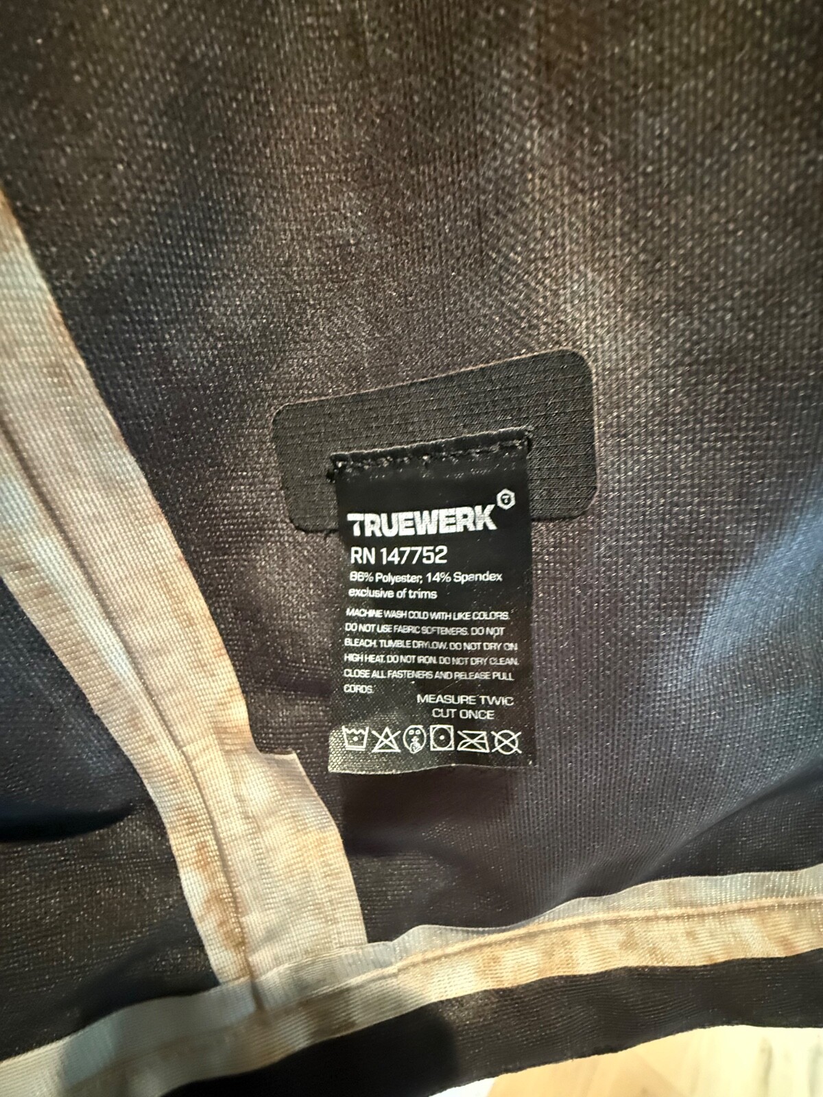 Truewerk S2 Stormshell Jacket XL Mens Black Full Zip Work Rain Jacket