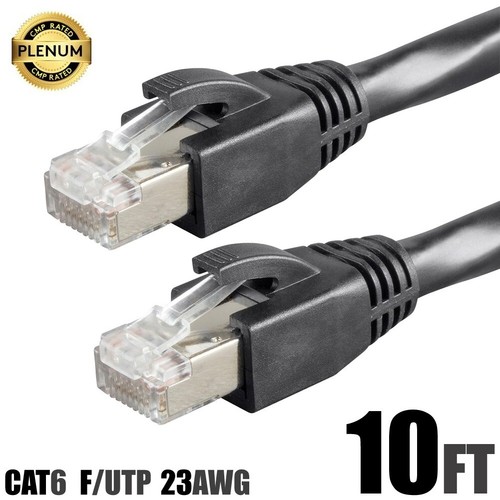 10 20 50 75 100FT CAT6 RJ45 Ethernet F/UTP Cable Shield Plenum Copper 23AWG LOT - 第 5/10 張圖片