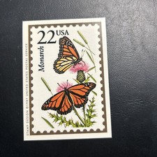 BzzS Wildlife America 1991 On Stamps Non Air #5 Monarch Butterfly add ship .10 c