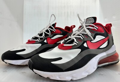 スニーカー Nike Air Max 270 React Black Iron Grey University Red Size 9 - Nike Air Max 270 React Black/Iron Gray/University