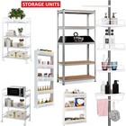 5 Tier Racking Shelf Heavy Duty Garage Shelving Storage Shelves Unit 180x90x40cm