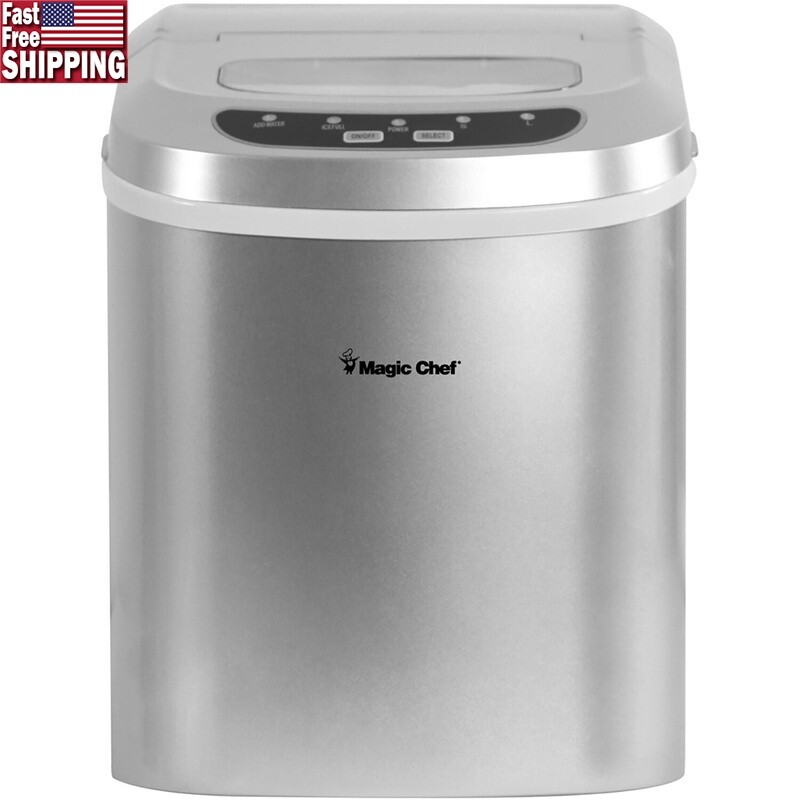 Portable Ice Maker MCIM22SV 27lb Daily Output Bullet Ice Fast Ice Production New