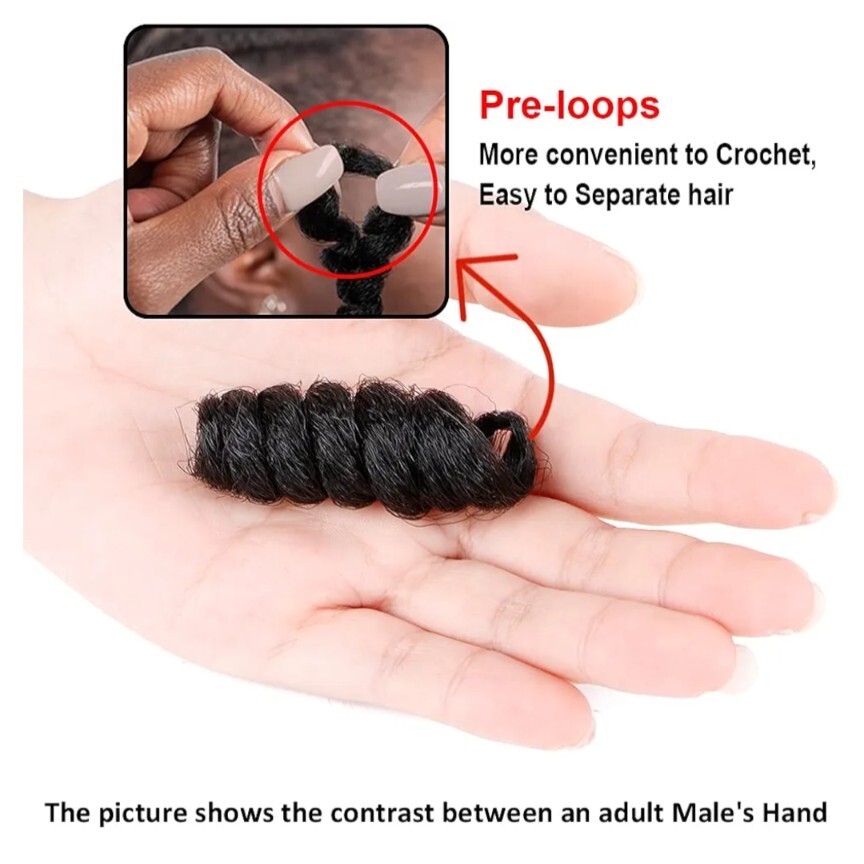 (3) 10" Short Crochet Hair Small Curl 12mm Synthetic Extensions, Nat