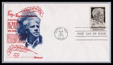 US FDC # 1526 10c Robert Frost Fleetwood   1974, 9E868