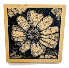 Outlines Daisy Flowers Rubber Stamp H208