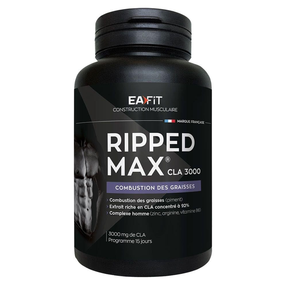 - Ripped Max Cla 3000 - Bruleur De Graisse Puissant 3G Cla + Piment + Zinc +V...