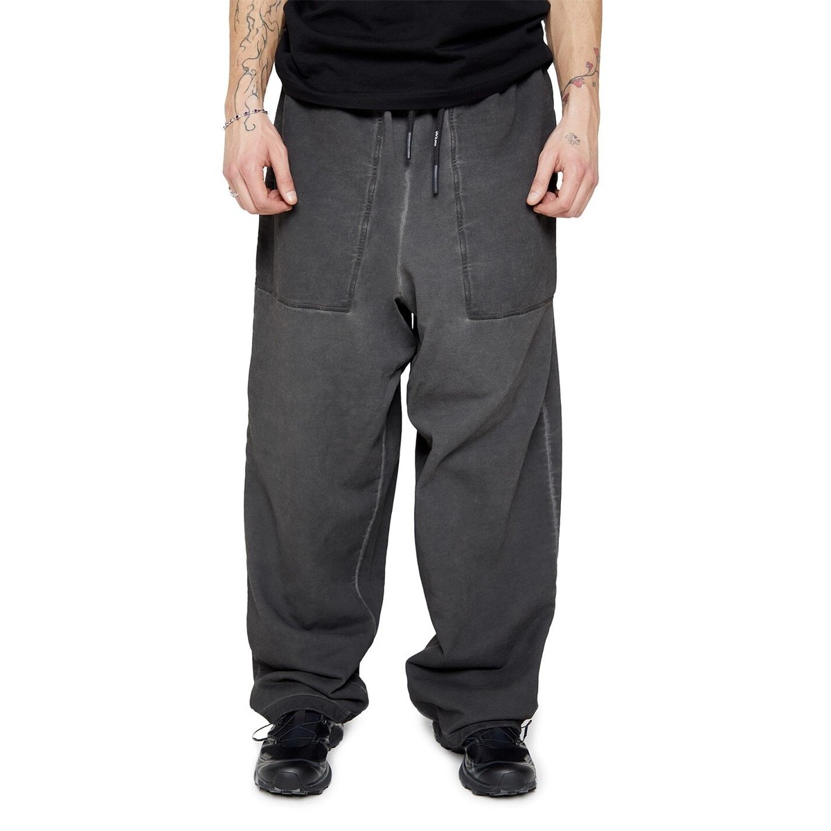 No Fear Mens Wide Leg Joggers Sweatpants Jogging Bottoms Open Hem