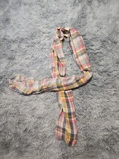 Unbranded Women's Blanket Scarf Shawl Pastel Plaid Fringed 70x45" NWOT