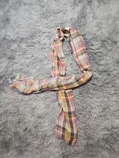 Unbranded Women's Blanket Scarf Shawl Pastel Plaid Fringed 70x45" NWOT