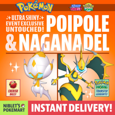  SHINY POIPOLE & NAGANADEL   GameStop 2018 EXCLUSIVE Pokemon Sword Shield Home!