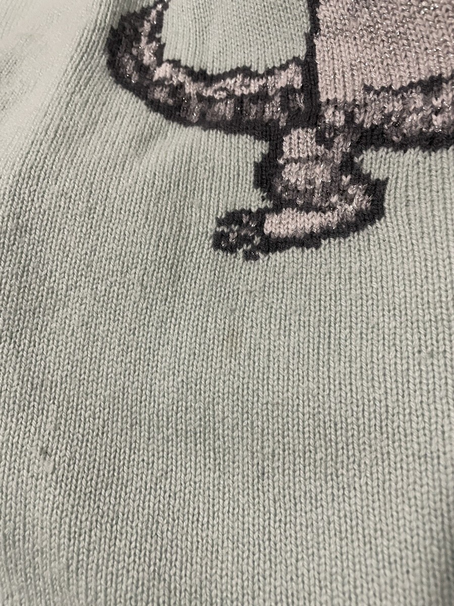 Coach 1941 X Disney Tick Tock Crocodile Teal Green Lurex Wool Coach 1941 X Disney Tick Tock Crocodile Teal Green Lurex Wool