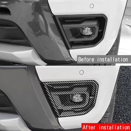 Carbon Fiber Car Front Bumper Fog Lamp Light Cover Trim For Ford Ranger 2023-24 - Picture 5 of 10