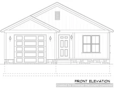 Full Set of single story 3 bedroom house plans 1,324 sq ft