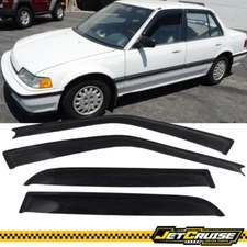 Fits 88-91 Honda Civic Sedan Acrylic Window Visors Rain Sun Guard Deflector 4Pcs