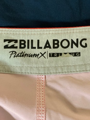 Billabong Platinum Men's size 38 Red Blue Color Block Board Shorts - Picture 6 of 7