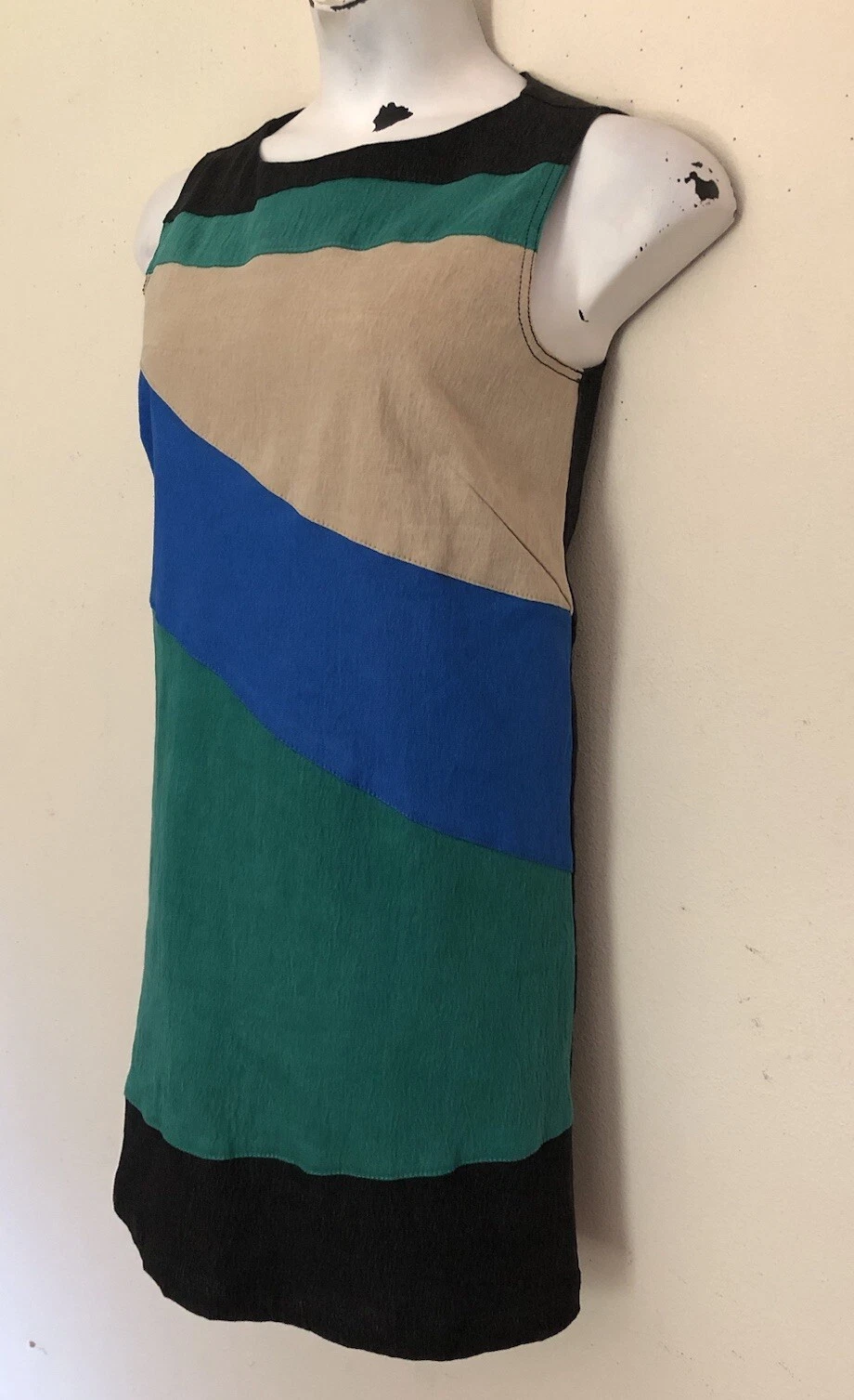 PALM ANGELS Abito senza maniche DG2 di Diane Gilman a turni taglia media elasticizzato colore blocco