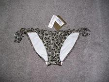 Sunseeker Australia Olive Animal Print  Bikini Bottom Size 8 New With Tags